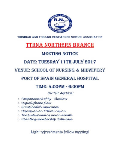 Northern Branch Meeting Notice - July 2017