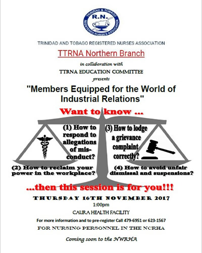 Members Equipped for the World of Industrial Relations - 16 Nov. 2017