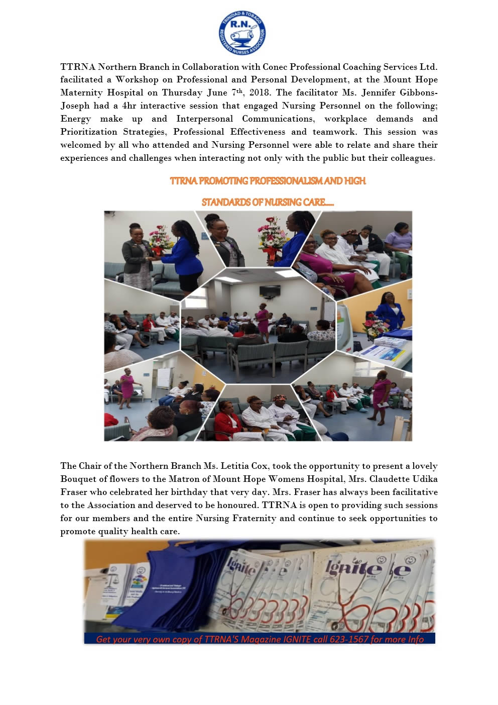 Professionalism and High Standards June 2018