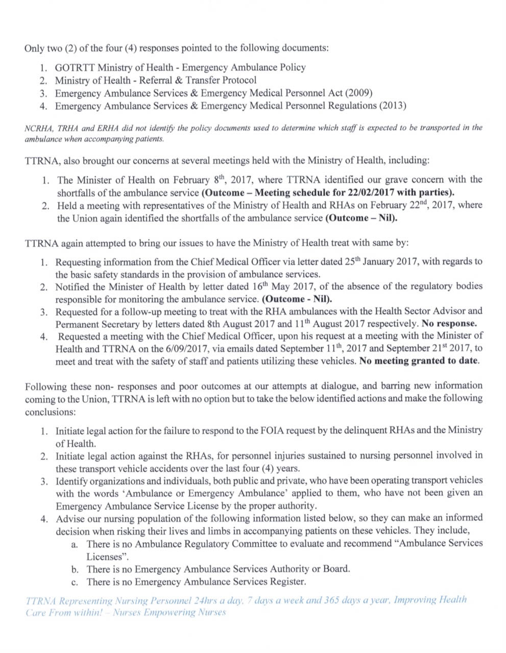 Psuedo Ambulance Memorandum Apr 2018 2