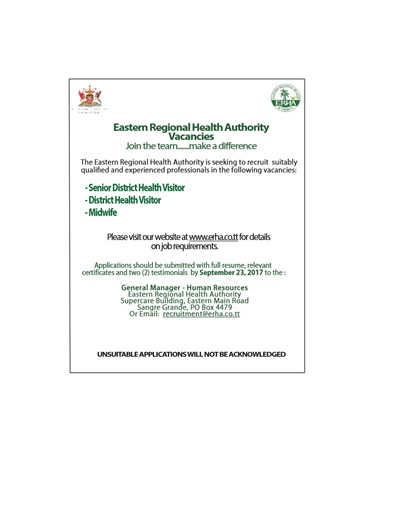 Vacancy - Eastern Regional Health Authority 